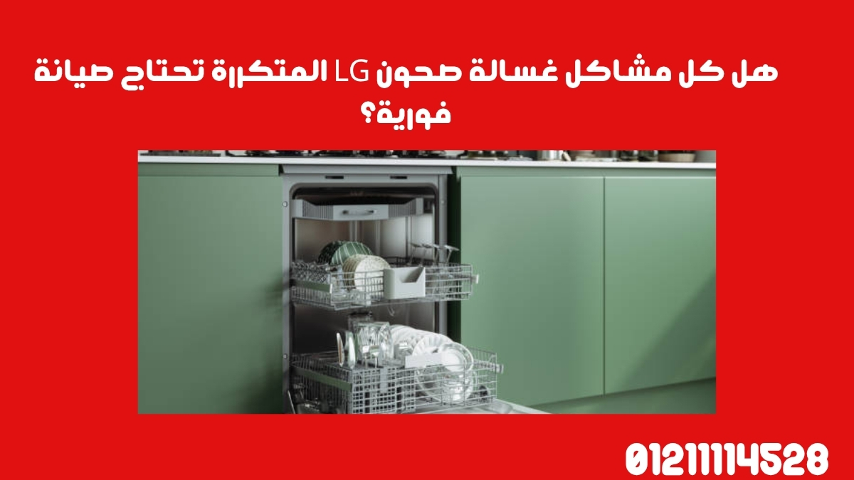 هل كل مشاكل غسالة صحون LG المتكررة تحتاج صيانة فورية؟